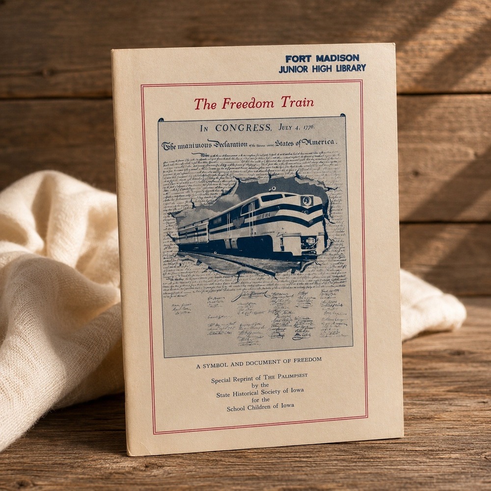 1948 The Freedom Train‎ Iowa Booklet Palimpsest Reprint Railroad History Vintage
